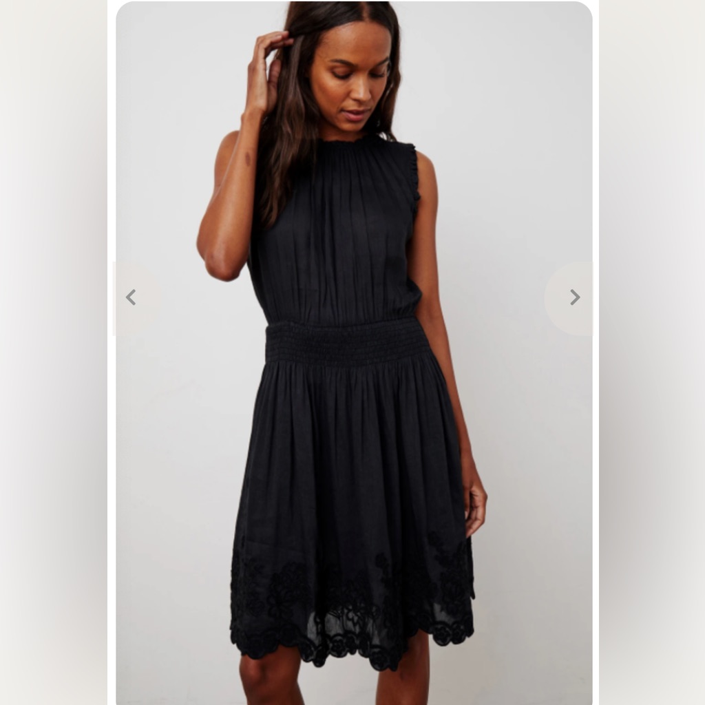 Velvet By Graham & Spencer Allister Schiffli Linen Blend Dress Size L
